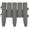 vidaXL Lawn Edgings 36 pcs Grey 10 m PP
