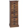vidaXL Chest of Drawers Brown 35 x 30 x 110 cm Solid Teak Wood