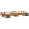 vidaXL Sofa Sets 11 pcs Solid Acacia Wood