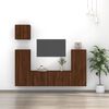 vidaXL 5 Piece TV Cabinet Set Brown Oak Engineered Wood