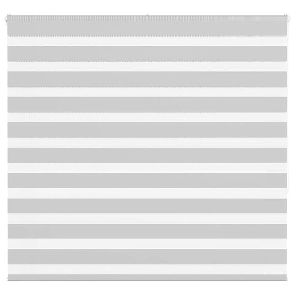vidaXL Zebra Blind Light Grey 165x150 cm Fabric Width 160.9 cm Polyester