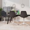 vidaXL Swivel Dining Chairs 4 pcs Light Grey PP