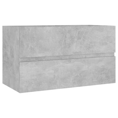 vidaXL Sink Cabinet Concrete Grey 80x38.5x45 cm Engineered Wood