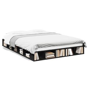 vidaXL Bed Frame without Mattress Black 160x200 cm