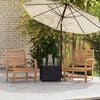 vidaXL Chair 2 pcs Brown 65 x 60 x 76.5 cm Solid Teak Wood