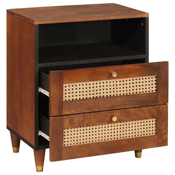 vidaXL Bedside Tables with Drawer 50 x 33 x 62 cm Solid Mango Wood