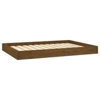 vidaXL Dog Bed Honey Brown 101.5x74x9 cm Solid Wood Pine