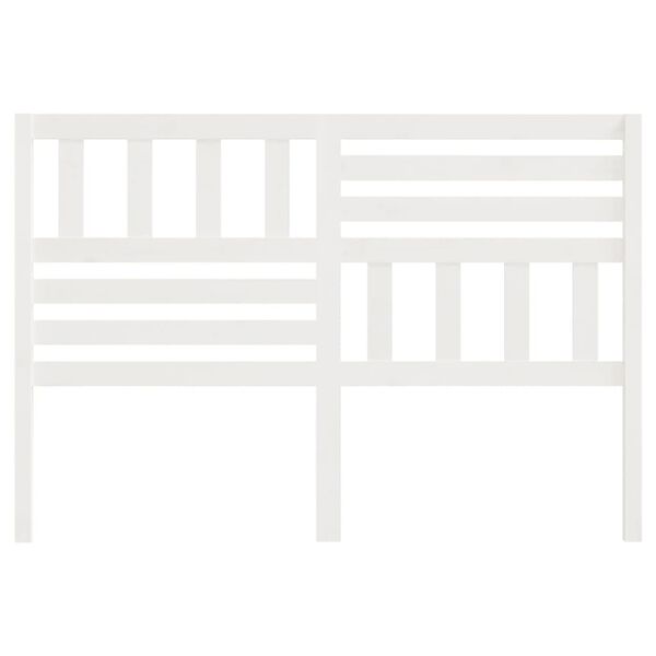 vidaXL Bed Headboard White 146x4x100 cm Solid Wood Pine