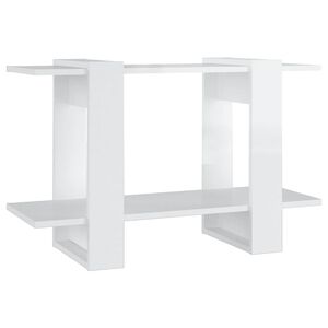 vidaXL Book Cabinet/Room Divider High Gloss White 80x30x51 cm