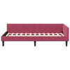 vidaXL Corner Bed Frame with Headboard Wine Red 90 cm x 190 cm Velvet