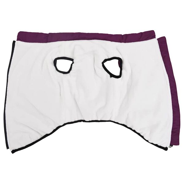 vidaXL Dog Coat with Harness Waterproof Reflective Purple 5XL