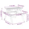 vidaXL Picnic Table for 4 Kids with Umbrella Hole Solid Wood Fir