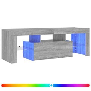 vidaXL TV Cabinet with LED Lights Grey Sonoma 120x35x40 cm
