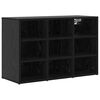 vidaXL Shoe Cabinet 77.5 x 30 x 51 cm Engineered Wood Black Oak