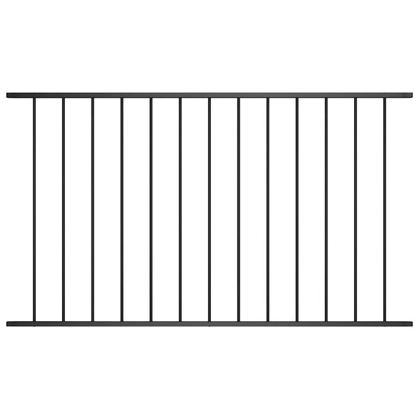 vidaXL Fence Panel Woerden Powder-coated Steel 1.7x1 m Black