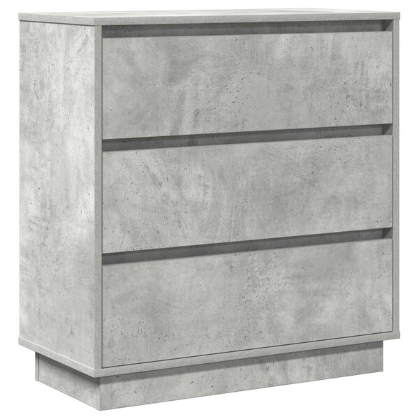 vidaXL Bedside Cabinet Concrete Grey 71 x 34.5 x 75 cm Engineered wood