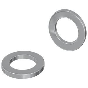 vidaXL Washers 2 pcs Silver 10 x 10 x 1.2 mm Steel
