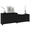 vidaXL TV Cabinet Black 146.5x35x50 cm Engineered Wood