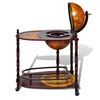 vidaXL Globe Bar Wine Stand Eucalyptus Wood Freestanding