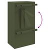 vidaXL Mailbox Olive green 30 x 23 x 55 cm Steel