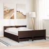 vidaXL Bed Frame without Mattress Dark Brown 140x200 cm Solid Wood