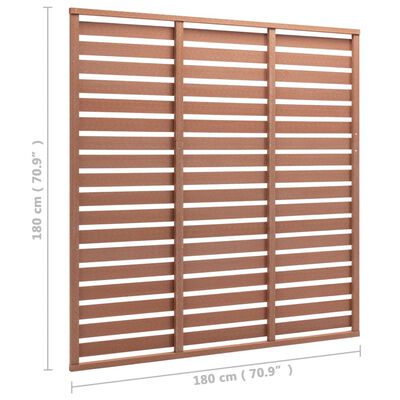 vidaXL Fence Panel WPC 180x180 cm Brown