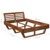 vidaXL Bed Frame without Mattress Solid Acacia Wood 140x200 cm