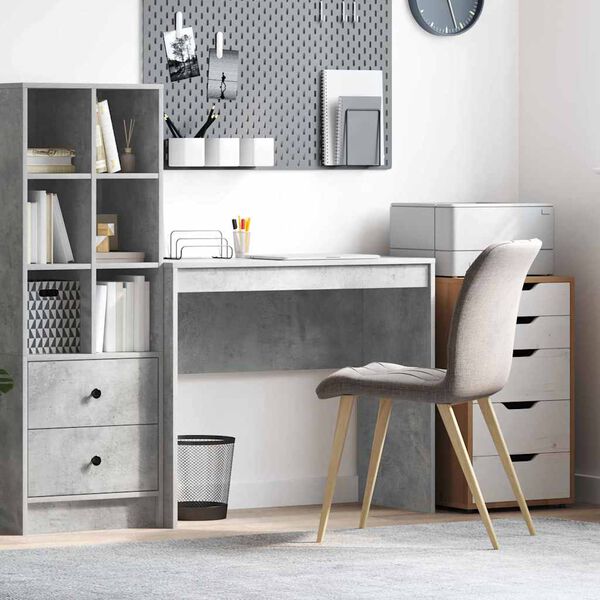 vidaXL Desk Concrete grey 90 x 40 x 76 cm Engineered wood