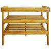 vidaXL Potting Bench with 2 Shelves Solid Acacia Wood and Zinc