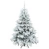 vidaXL Artificial Christmas Tree with 150 LEDs White 150 cm PE and PVC