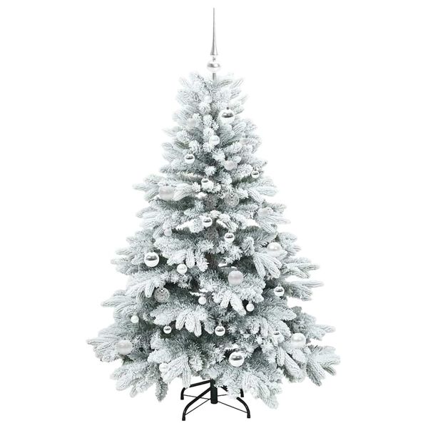 vidaXL Artificial Christmas Tree with 150 LEDs White 150 cm PE and PVC