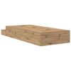 vidaXL Storage Bed Frame with Drawer Artisan Oak 90 cm Engineered Wood