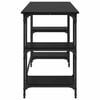 vidaXL Desk with Shelf Black Oak 140 x 50 x 75 cm Engineered Wood