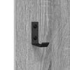 vidaXL Wall-Mounted Coat Rack with Mirror Grey Sonoma 96 x 1.5 x 90 cm