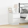 vidaXL Bedside Cabinet White 39 x 34.5 x 50 cm Engineered wood