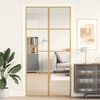 vidaXL Interior Door Slim Golden 102.5x201.5 cm Tempered Glass and Aluminium