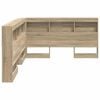 vidaXL Storage Headboard with Shelf Sonoma Oak 135 cm Engineered Wood
