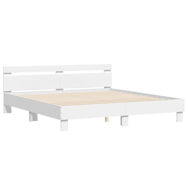 vidaXL Bed Frame without Mattress White 160x200 cm