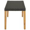 vidaXL Garden Bench 80 cm Poly Rattan Black