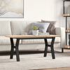 vidaXL Coffee Table Y-Frame 100x50x45.5 cm Solid Wood Pine and Steel