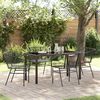 vidaXL Garden Dining Set 5 pcs Black Poly Rattan