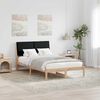 vidaXL Bed frame Brown and black 120 x 190 cm Solid pine wood