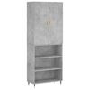 vidaXL Highboard Concrete Grey 69,5x34x180 cm Engineered Wood