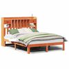 vidaXL Bookcase Bed without Mattress Wax Brown 120x190cm Solid Wood Pine