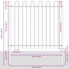 vidaXL Garden Fence 3 pcs Grey 5.1 x 0.6 m Powder-coated Steel