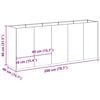 vidaXL Planter 200x40x80 cm Stainless Steel