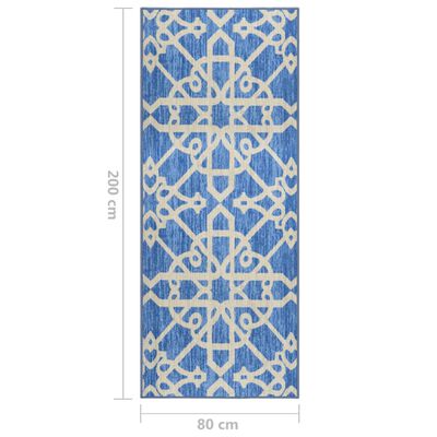vidaXL Carpet Runner Blue 80x200 cm