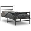 vidaXL Metal Bed Frame without Mattress with Footboard&nbsp;Black 90x190cm