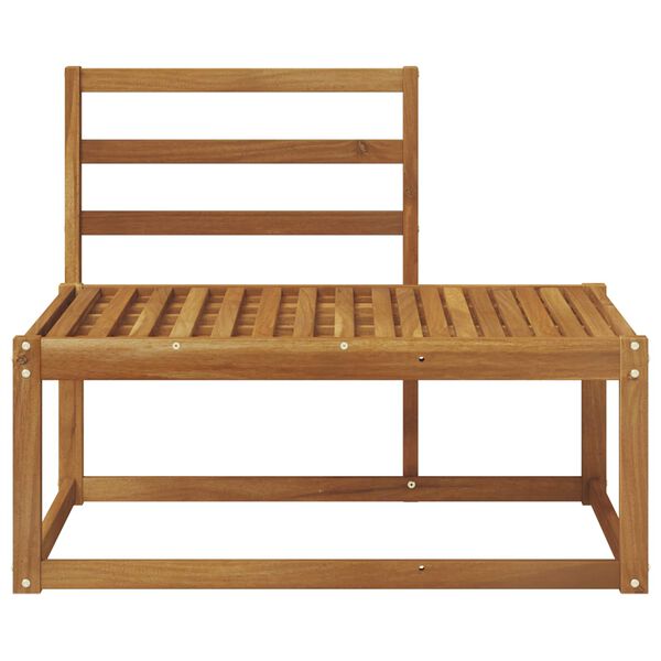 vidaXL Outdoor End Sofa Natural 91 x 63 x 73 cm Solid Acacia Wood