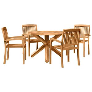 vidaXL Garden Dining Set 3 pcs Brown Solid Acacia wood